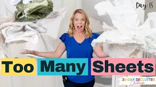 How to Declutter Towels Blankets and Sheets  Day 15  30 Day Declutter Challenge [upl. by Jehiel]