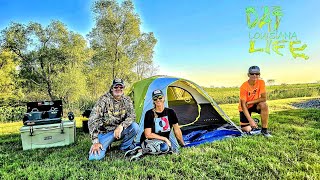 Tent Camping in the Atchafalaya Delta  Searching for River Monsters [upl. by Airdnas]