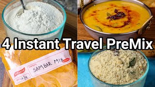 4 Instant Travel Premix Recipes for Complete Meal  Homemade Ready 2 Eat Hostel Readymix Recipe [upl. by Hynes76]