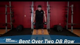 Bent Over Two Dumbbell Row  Back Exercise  Bodybuildingcom [upl. by Elly]