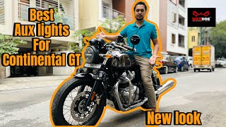 Best Auxiliary Lights for Continental GT 650  Modified my GT into a beast  Royal Enfield [upl. by Schreck778]