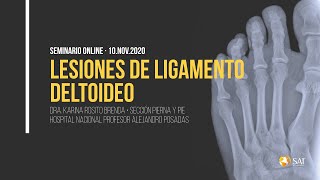 Lesiones ligamento deltoideo  Dra Brenda Rosito  Webinar Lesiones Traumáticas en Tobillo y Pie [upl. by Penman]