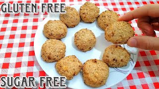 2 INGREDIENT Oatmeal Cookies Recipe  Gluten Free Sugar Free  Healthy Cookies [upl. by Daloris]