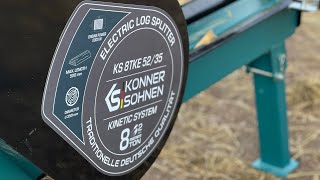 Vedklyv 8 Ton KS 8TKE Elektrisk  En klaff på 2 sekunder [upl. by Aynatal395]