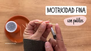 Desarrollo de motricidad fina con palillos de dientes [upl. by Moreland]