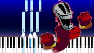 Friday Night Funkin  VS DUSTTALE  Hallucinations Piano Tutorial [upl. by Bard59]