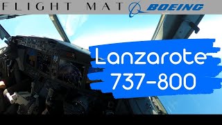 Lanzarote 360 view landing Boeing 7378 MAX cockpit view [upl. by Namie]