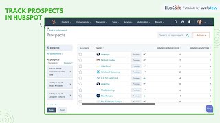 Howto track prospects in HubSpot [upl. by Hamehseer128]