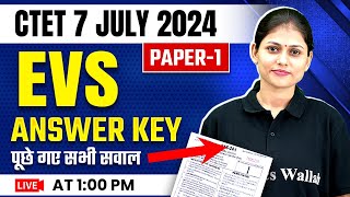 CTET JULY 2024 Paper 1 Answer Key  CTET EVS Paper 1 Question Paper  EVS for CTET by Sarika Maam [upl. by Berners316]