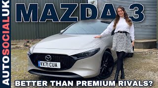 Mazda 3 Review  The best quality hatchback you can buy 2022 GT Sport ESkyactiv X UK 4K [upl. by Enerahs146]