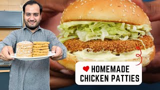 Crispy Chicken Burger Patty  Frozen Food for Lunch Box Commercial Recipe [upl. by Yrrad479]