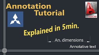 Autocad  Annotation tutorial annotative text and annotative dimensions [upl. by Zealand]