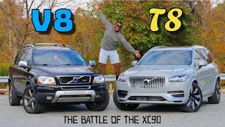 Volvo XC90 V8 vs T8 2009 XC90 vs 2024 XC90 Comparison [upl. by Ahsatsan]