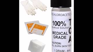 100 TCA Skin Peel Kit Trichloroacetic Acid ACS TATTOO Remover Age Spots Acne Scars Warts Mol [upl. by Nared]