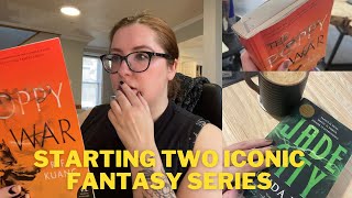 starting two iconic fantasy series  reading vlog [upl. by Ahtebat]