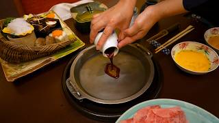 308 Luxury Sukiyaki Hotpot Course in Tokyo Japan [upl. by Anibor26]