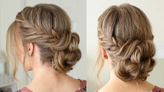 Fishtail French Braid Double Bun  Missy Sue [upl. by Eduino]