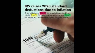 IRS Raises 2023 Standard Deduction Tax Brackets Due to Inflation [upl. by Ethbinium488]