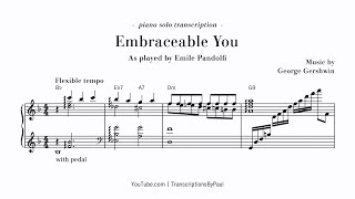 Embraceable You  For piano solo  Sheet music transcription [upl. by Etheline270]