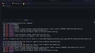 npm ERR network ERR  Proxy erroryou are behind a proxy or have bad network settings [upl. by Schatz]