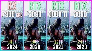 RX 7900 GRE vs RTX 3080 vs RTX 3080 TI vs RTX 3090  Test in 20 Games [upl. by Anemolif640]