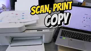 How To Scan To Computer With HP DESKJET 4120e Printer Print and Copy Your Document Full Guide [upl. by Onek89]