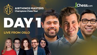 Airthings Masters 2023  Day 1  Champions Chess Tour [upl. by Anahtor676]