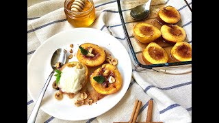 Delicious Sugar Free Dessert  Healthy and Tasty Nectarine Dessert  Easy Baked Nectarines Recipe [upl. by Myna214]