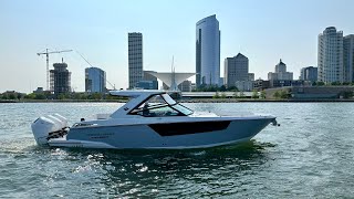 Brand New Monterey Boats 385 SS Walkthrough Tour  CenterPointe Yacht Services [upl. by Vudimir]