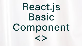 Basic React Component Example [upl. by Vito]