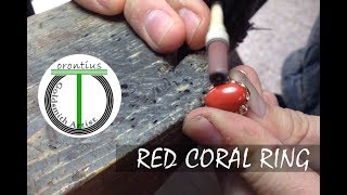 Creare un Anello in Oro con Corallo Rosso taglio Cabochon [upl. by Eeladnerb]