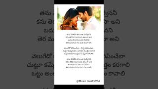 Thanu Vethikina song Lyrics  Shailaja Reddy Alludu movie  Naga Chaitanya Anu Emmanuel  love [upl. by Kristoforo]