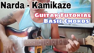 Narda  Kamikazze Guitar Tutorial Basic Chords Strumming Plucking [upl. by Gilpin]