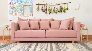 IKEA Stockholm Sofa Makeover  Comfort Works Sofa Covers [upl. by Arraeit137]