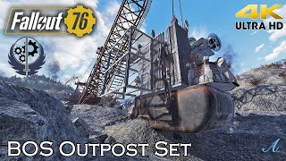 Fallout 76  Brotherhood of Steel Military Outpost CAMP w tutorial in 4K [upl. by Carlie]