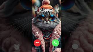 Misses cat😀 nadaderingtelepon smartphone ringtone music cat cattune funny callertone funny [upl. by Airenahs113]