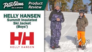 Helly Hansen Summit Insulated Ski Jacket Boys  W2324 Product Review [upl. by Nonez]