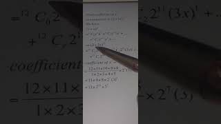 Find coefficient of x5 in expansion of 23x12 [upl. by Adikam353]