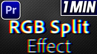 How To Add RGB Split Effect Adobe Premiere Pro  Quick Tutorial [upl. by Annaierb]