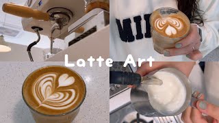 BARISTAJOY ☕️ Todays Latte Art Slow Moving Tulip [upl. by Gabbi510]