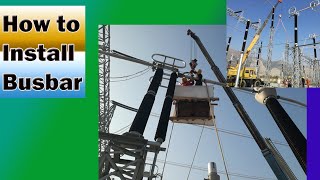 HOW TO INSTALL Aluminum Tubelar BUS BAR in Out Door 500KV Switchyard of Hydropower Station [upl. by Attaynik]