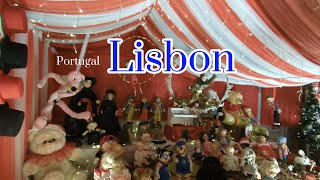 Lisbon Christmas Market and Decorations in Praca Dom Pedro IV  Rossio Square  Lisbon Portugal [upl. by Elburt]