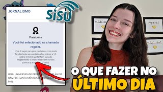 O QUE FAZER NO ÚLTIMO DIA DO SISU 2024 l Cuidado com o último dia do Sisu [upl. by Whitson]