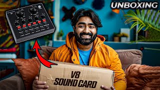 UNBOXING amp Review V8 Sound Card amp Mic [upl. by Naz]