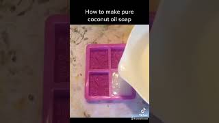 How to make pure coconut oil soap recipe in description [upl. by Arbe874]