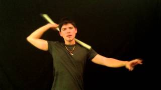 Awesome Nunchucks for Beginners 13 Horizonal Moves Intro Ninja Circus Nunchaku Tricks [upl. by Dirgni]