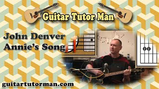 Annies Song  John Denver  Guitar Lesson strumming [upl. by Cassella695]