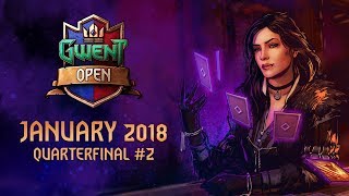 BETA VIDEO GWENT Open 3  January 2018  Quarterfinal 2 GameKingAT vs eiSloth [upl. by Alywt]