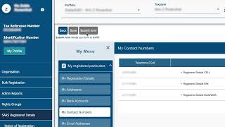 How to update your SARS registered details on eFiling [upl. by Dunkin]