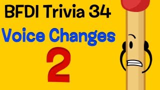 BFDI Trivia 34 Character Voice Changes Part 2 [upl. by Eiramait]